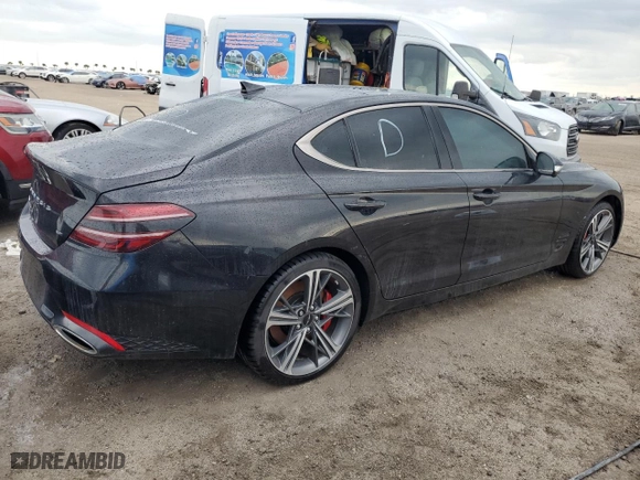2024 Genesis G70 3.3T Sport Advanced with VIN KMTG54SE6RU137127, listed as a Copart auction lot 76908074 with 0 mi miles and Non Repairable. Bid and sale history available at carsss.com. Image 3.