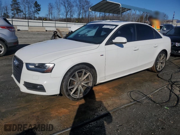 2016 Audi A4 Premium with VIN WAUBFAFL0GN015980, listed as a Copart auction lot 87411934 with 71,529 mi miles and Salvage Title. Bid and sale history available at carsss.com. Image 1.