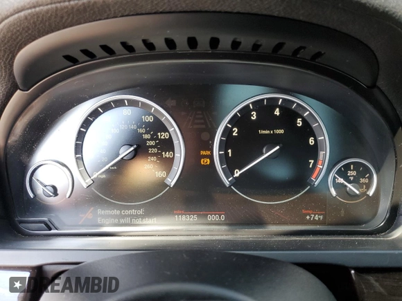 2011 BMW 7 Series 750Li with VIN WBAKB8C55BCY65571, listed as a Copart auction lot 70899514 with 118,325 mi miles and Non Repairable. Bid and sale history available at DreamBid. Image 9.