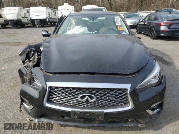 2019 Infiniti Q50 3.0t LUXE with VIN JN1EV7AR8KM556133, listed as a Copart auction lot 47422185 with 60,897 mi miles and Salvage Title. Bid and sale history available at carsss.com. Image 5.