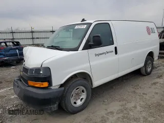2020 Chevrolet Express Cargo with VIN 1GCWGAFP4L1174507, listed as a Copart auction lot 44225975 with 130,444 mi miles and Salvage Title. Bid and sale history available at DreamBid. Image 1.