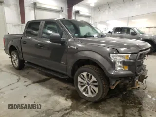 2017 Ford F-150 XL with VIN 1FTEW1EP3HKD59441, listed as a Copart auction lot 41741055 with 155,149 mi miles and Salvage Title. Bid and sale history available at carsss.com. Image 4.