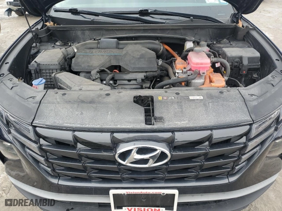2022 Hyundai Tucson Hybrid SEL Convenience with VIN KM8JFCA13NU049605, listed as a Copart auction lot 46812695 with 43,756 mi miles and Salvage Title. Bid and sale history available at carsss.com. Image 12.