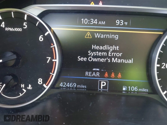 2024 Nissan Altima SV with VIN 1N4BL4DV4RN311594, listed as a IAAI auction lot 42544589 with 42,469 mi miles and . Bid and sale history available at DreamBid. Image 15.