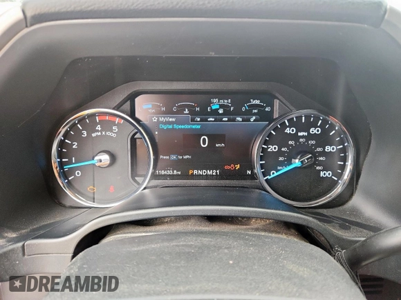 2019 Ford F-250 XL with VIN 1FT7W2BTXKED46644, listed as a Copart auction lot 63229485 with 116,433 mi miles and Salvage title. Bid and sale history available at DreamBid. Image 9.