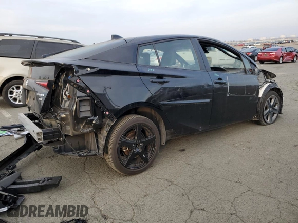 2022 Toyota Prius L Eco with VIN JTDKAMFU5N3178936, listed as a Copart auction lot 84766234 with 18,462 mi miles and Salvage Title. Bid and sale history available at carsss.com. Image 3.