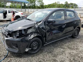 2022 Mitsubishi Mirage ES z VIN ML32AUHJ7NH009249, wystawiony jako Copart lot #55214495 z przebiegiem 50 861 mil mil oraz Szkoda całkowita • Salvage title. Historia ofert i sprzedaży dostępna na DreamBid. Obrazek 1.