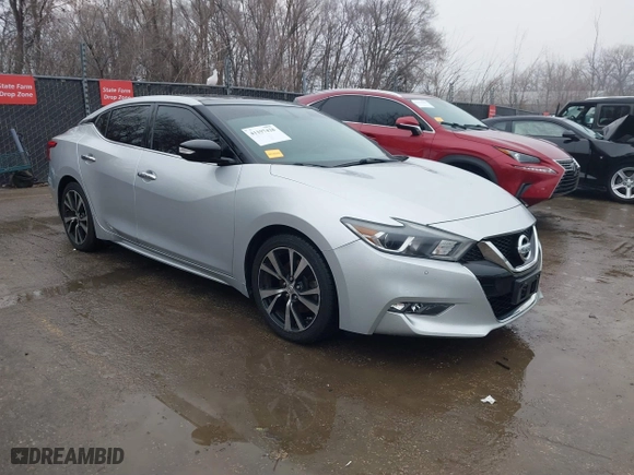 2018 Nissan Maxima SL with VIN 1N4AA6AP1JC394078, listed as a IAAI auction lot 41197428 with 91,281 mi miles. Bid and sale history available at carsss.com. Image 1.