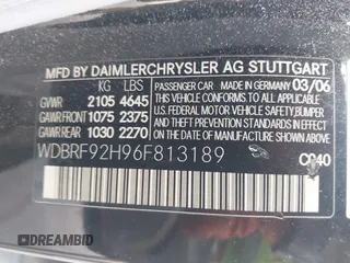 2006 Mercedes-Benz C 280 Luxury с VIN WDBRF92H96F813189, выставлен на аукционе IAAI как лот 42541910 с пробегом Не указан миль и . История ставок и продаж доступна на DreamBid. Изображение 9.