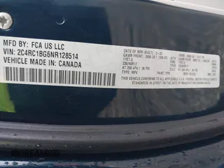 2022 Chrysler Pacifica Touring L with VIN 2C4RC1BG6NR128514, listed as a IAAI auction lot 41994944 with 67,555 mi miles and . Bid and sale history available at DreamBid. Image 9.