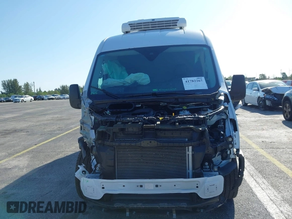 2023 Ford Transit Cargo with VIN 1FTBR1C84PKA64479, listed as a IAAI auction lot 41782267 with 13,412 mi miles. Bid and sale history available at carsss.com. Image 6.