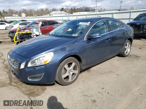2013 Volvo S60 T5 Premier with VIN YV1612FS5D1218067, listed as a Copart auction lot 46903005 with 61,668 mi miles and Salvage title. Bid and sale history available at DreamBid. Image 1.