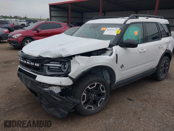 2023 Ford Bronco Sport Outer Banks with VIN 3FMCR9C6XPRE28168, listed as a IAAI auction lot 42311113 with 41,909 mi miles and . Bid and sale history available at DreamBid. Image 2.