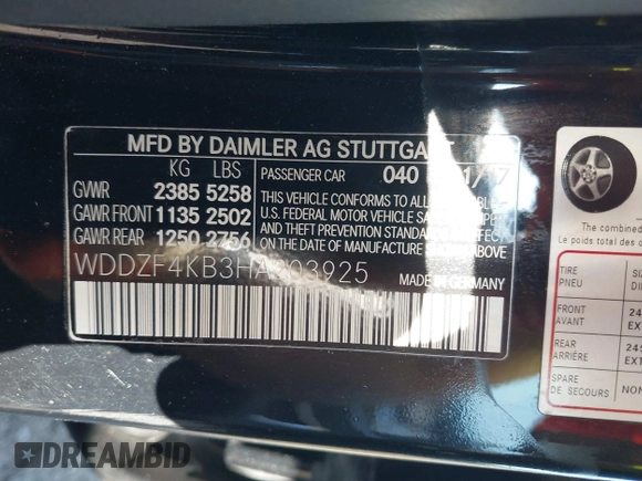 2017 Mercedes-Benz E 300 Luxury с VIN WDDZF4KB3HA203925, выставлен на аукционе IAAI как лот 42537540 с пробегом 31 256 миль миль и . История ставок и продаж доступна на DreamBid. Изображение 9.