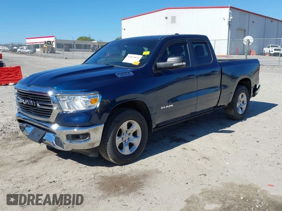 2021 Ram 1500 Big Horn with VIN 1C6RRFBG3MN699537, listed as a IAAI auction lot 41833874 with 45,149 mi miles. Bid and sale history available at carsss.com. Image 2.