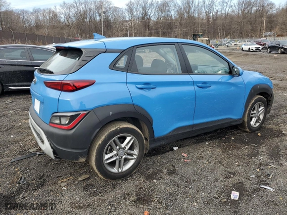 2022 Hyundai Kona SE with VIN KM8K22ABXNU786951, listed as a Copart auction lot 44271355 with 41,365 mi miles and Salvage Title. Bid and sale history available at carsss.com. Image 3.