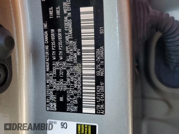 2022 Lexus RX 350 z VIN 2T2HZMDA9NC309753, wystawiony jako Copart lot #62212495 z przebiegiem 20 199 mil mil oraz Szkoda całkowita • Salvage title. Historia ofert i sprzedaży dostępna na DreamBid. Obrazek 14.
