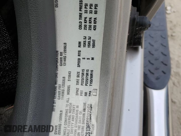 2006 GMC Canyon SLE2 with VIN 1GTCS136568327260, listed as a Copart auction lot 78055204 with 73,398 mi miles and Salvage Title. Bid and sale history available at carsss.com. Image 12.