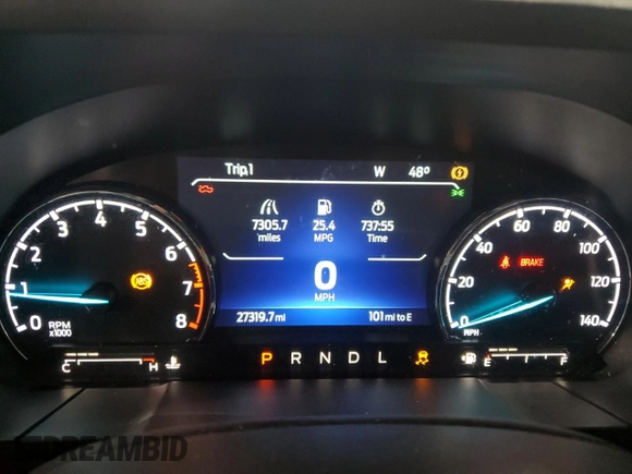 2023 Ford Maverick XL with VIN 3FTTW8F90PRA63156, listed as a Copart auction lot 51825665 with 27,319 mi miles and Salvage title. Bid and sale history available at DreamBid. Image 9.