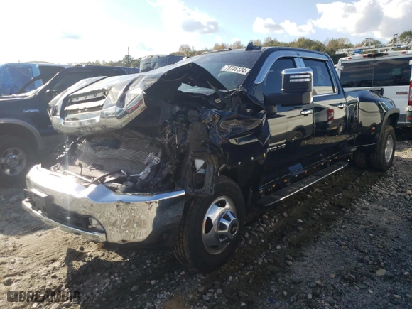2020 Chevrolet Silverado 3500HD LTZ with VIN 1GC4YUEY3LF332502, listed as a Copart auction lot 79746124 with 44,695 mi miles and Salvage Title. Bid and sale history available at carsss.com. Image 1.