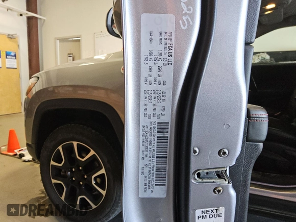 2020 Jeep Compass Trailhawk with VIN 3C4NJDDB7LT163533, listed as a Copart auction lot 55056085 with 9,815 mi miles and Clean Title. Bid and sale history available at carsss.com. Image 13.
