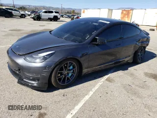 2023 Tesla Model 3 Long Range with VIN 5YJ3E1EB4PF633935, listed as a Copart auction lot 45238705 with 32,972 mi miles and Salvage Title. Bid and sale history available at DreamBid. Image 1.