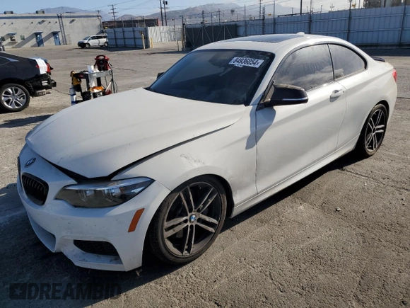 2018 BMW 2 Series M240i with VIN WBA2J5C50JVC07230, listed as a Copart auction lot 84936054 with 49,938 mi miles and Salvage Title. Bid and sale history available at carsss.com. Image 1.