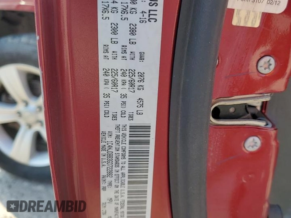 2016 Jeep Compass Sport with VIN 1C4NJDBB3GD722882, listed as a Copart auction lot 62368765 with Not provided miles and Salvage title. Bid and sale history available at DreamBid. Image 14.
