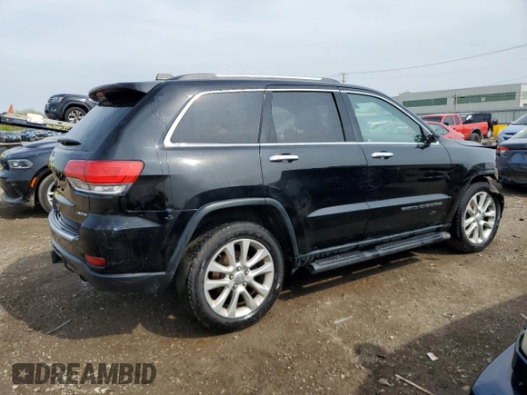 2017 Jeep Grand Cherokee Limited with VIN 1C4RJFBG2HC715762, listed as a Copart auction lot 55482215 with 154,026 mi miles and Salvage title. Bid and sale history available at DreamBid. Image 3.