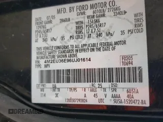 2006 Mercury Mountaineer Convenience with VIN 4M2EU36E96UJ01614, listed as a Copart auction lot 60242065 with 220,368 mi miles and Salvage title. Bid and sale history available at DreamBid. Image 13.