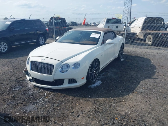 2012 Bentley Continental GT with VIN SCBGR3ZA1CC077130, listed as a IAAI auction lot 42138327 with 36,329 mi miles and . Bid and sale history available at DreamBid. Image 2.
