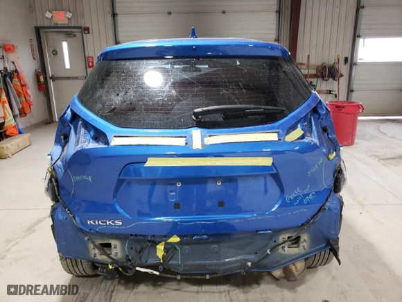 2022 Nissan Kicks S with VIN 3N1CP5BV0NL518203, listed as a Copart auction lot 50090985 with 70,541 mi miles and Salvage Title. Bid and sale history available at carsss.com. Image 6.