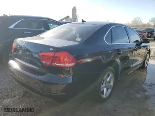 2012 Volkswagen Passat SE with VIN 1VWBH7A33CC008015, listed as a Copart auction lot 84952004 with 195,051 mi miles and Salvage Title. Bid and sale history available at carsss.com. Image 3.