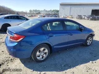 2013 Honda Civic Sdn LX with VIN 19XFB2F51DE241405, listed as a Copart auction lot 48549635 with 122,526 mi miles and Salvage Title. Bid and sale history available at carsss.com. Image 3.