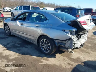 2020 Acura TLX with VIN 19UUB1F38LA000055, listed as a IAAI auction lot 41546988 with 99,036 mi miles. Bid and sale history available at carsss.com. Image 3.