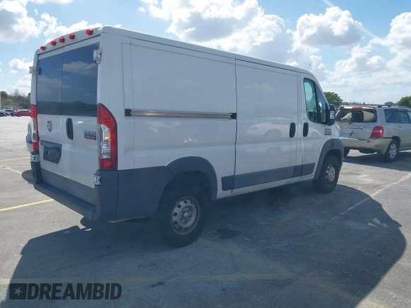 2017 Ram ProMaster Cargo with VIN 3C6TRVAG7HE546221, listed as a IAAI auction lot 41537359 with 160,124 mi miles and . Bid and sale history available at DreamBid. Image 4.