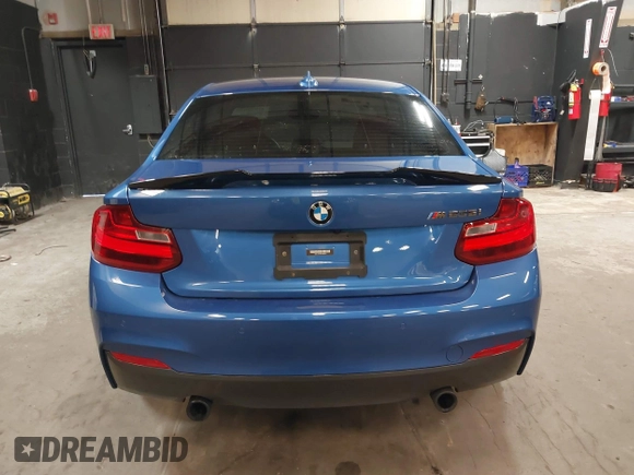 2016 BMW 2 Series M235i with VIN WBA1J7C58GV360712, listed as a IAAI auction lot 41975610 with 18,258 mi miles. Bid and sale history available at carsss.com. Image 16.