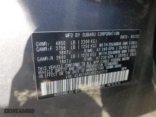 2024 Subaru Outback Touring with VIN 4S4BTAPCXR3102211, listed as a Copart auction lot 44344395 with 7,382 mi miles and Salvage Title. Bid and sale history available at carsss.com. Image 12.