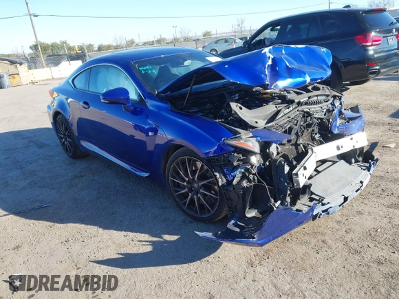 2015 Lexus RC F with VIN JTHHP5BC9F5001063, listed as a IAAI auction lot 41318608 with 30,420 mi miles. Bid and sale history available at carsss.com. Image 1.