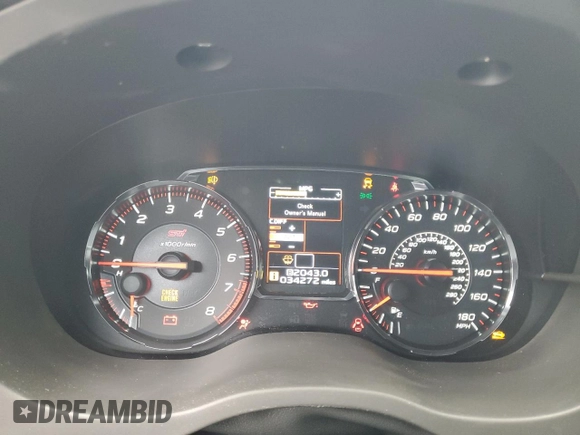 2020 Subaru WRX STI Limited with VIN JF1VA2Y64L9828520, listed as a Copart auction lot 53547365 with 34,272 mi miles and Salvage Title. Bid and sale history available at carsss.com. Image 9.