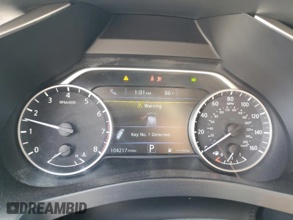 2018 Nissan Murano S with VIN 5N1AZ2MG8JN134672, listed as a Copart auction lot 50769395 with 104,217 mi miles and Salvage Title. Bid and sale history available at DreamBid. Image 9.