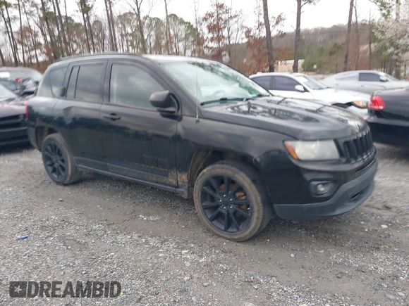 2014 Jeep Compass Sport with VIN 1C4NJCBA9ED823228, listed as a IAAI auction lot 41714992 with 168,996 mi miles. Bid and sale history available at carsss.com. Image 1.