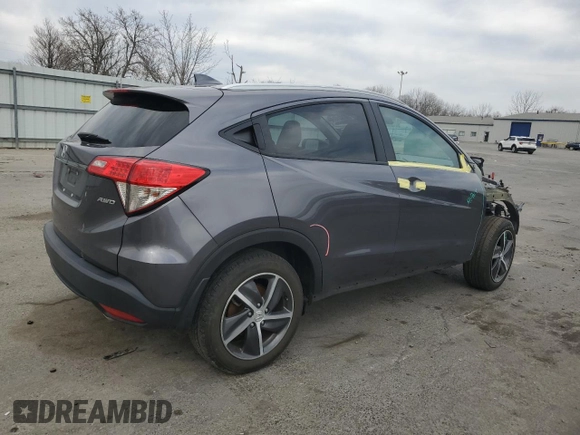 2022 Honda HR-V EX with VIN 3CZRU6H59NM721589, listed as a Copart auction lot 47931855 with 29,687 mi miles and Salvage Title. Bid and sale history available at carsss.com. Image 3.