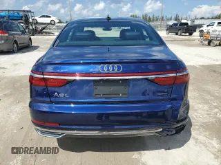 2021 Audi A8 with VIN WAU8DAF8XMN027495, listed as a Copart auction lot 50395145 with 19,508 mi miles and Salvage Title. Bid and sale history available at carsss.com. Image 6.