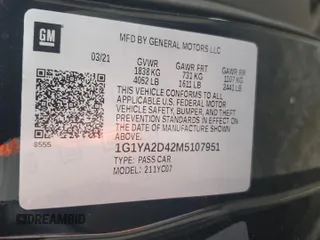 2021 Chevrolet Corvette 1LT with VIN 1G1YA2D42M5107951, listed as a Copart auction lot 86632094 with 27,590 mi miles and Salvage Title. Bid and sale history available at carsss.com. Image 12.