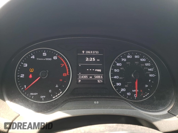 2017 Audi A3 Sedan Premium with VIN WAUB8GFF3H1016394, listed as a Copart auction lot 55755413 with 114,305 mi miles. Bid and sale history available at carsss.com. Image 9.