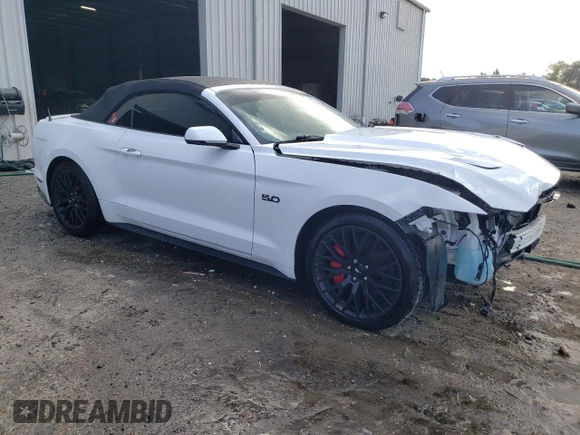 2015 Ford Mustang GT Premium with VIN 1FATP8FF1F5368028, listed as a Copart auction lot 52133395 with 79,260 mi miles and Salvage Title. Bid and sale history available at DreamBid. Image 4.