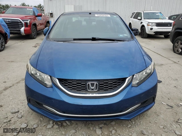 2013 Honda Civic Sdn LX with VIN 2HGFB2F54DH552705, listed as a Copart auction lot 53898565 with 0 mi miles and Clean Title. Bid and sale history available at carsss.com. Image 5.