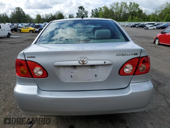 2005 Toyota Corolla CE with VIN 1NXBR32E25Z513898, listed as a Copart auction lot 57679695 with 189,869 mi miles and Salvage title. Bid and sale history available at DreamBid. Image 6.