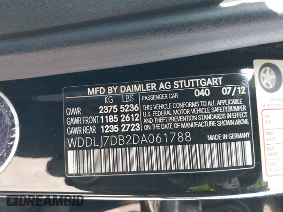 2013 Mercedes-Benz CLS 550 z VIN WDDLJ7DB2DA061788, wystawiony jako IAAI lot #42024922 z przebiegiem 87 231 mil mil oraz . Historia ofert i sprzedaży dostępna na DreamBid. Obrazek 9.